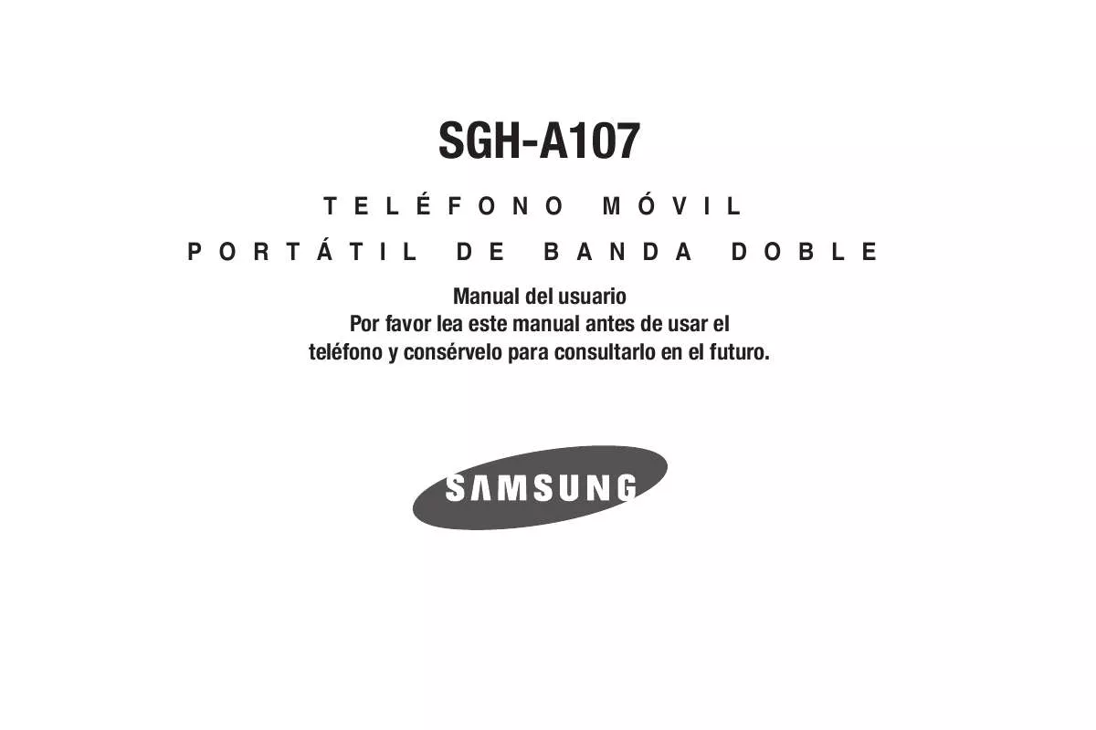 Mode d'emploi SAMSUNG SGH-A107