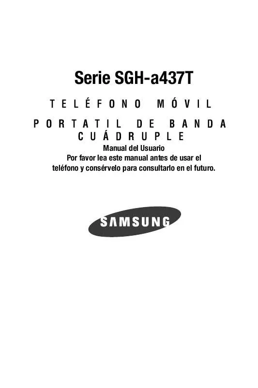 Mode d'emploi SAMSUNG SGH-A437