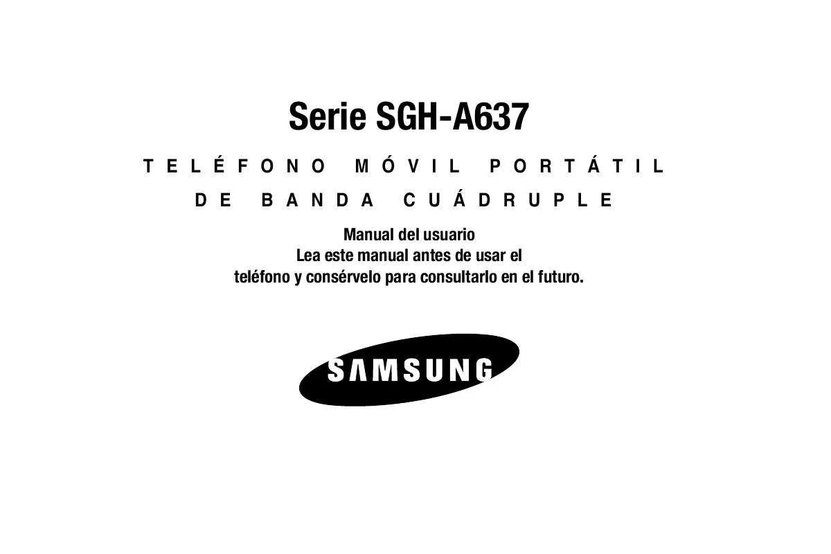 Mode d'emploi SAMSUNG SGH-A637