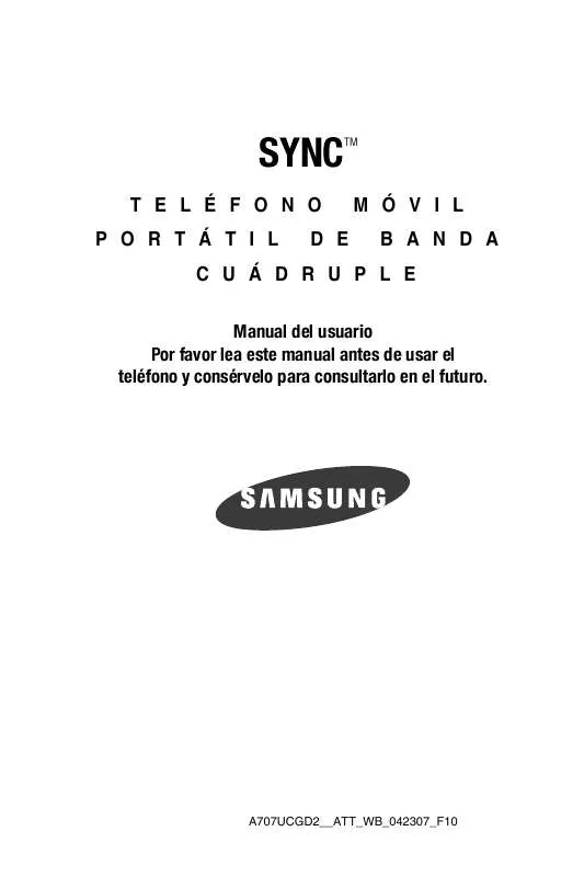 Mode d'emploi SAMSUNG SGH-A707