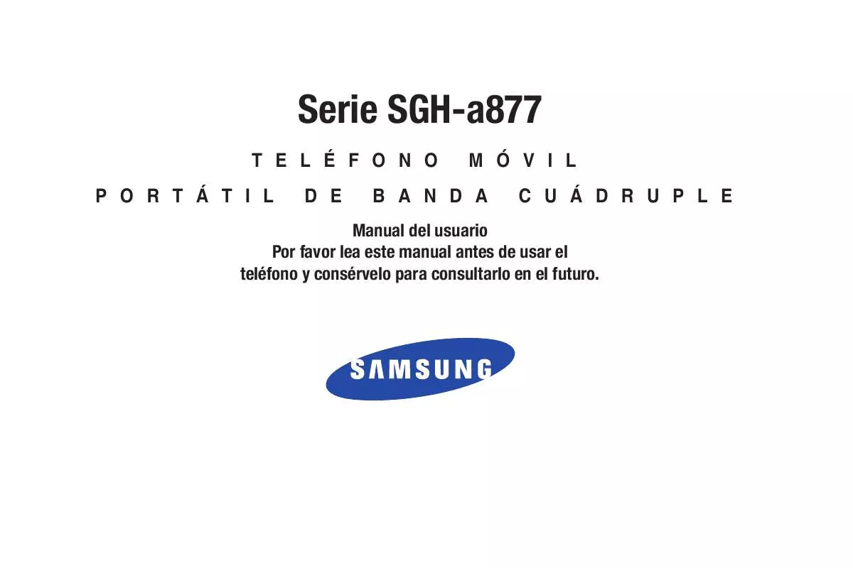 Mode d'emploi SAMSUNG SGH-A877