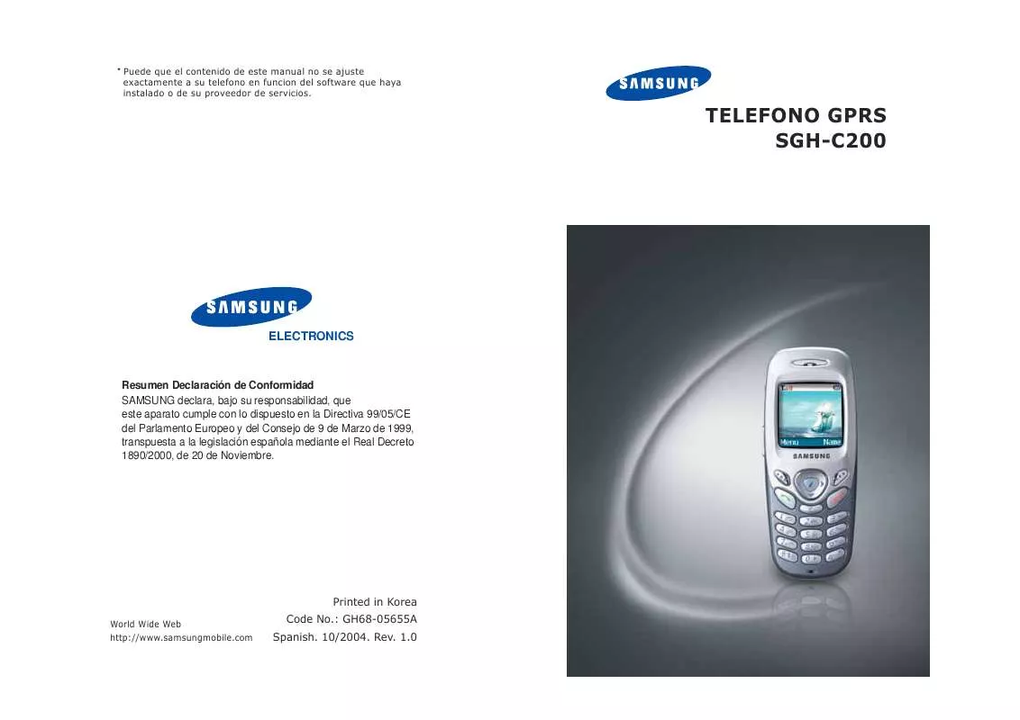 Mode d'emploi SAMSUNG SGH-C200