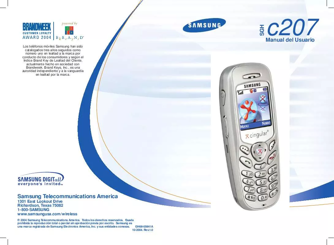 Mode d'emploi SAMSUNG SGH-C207