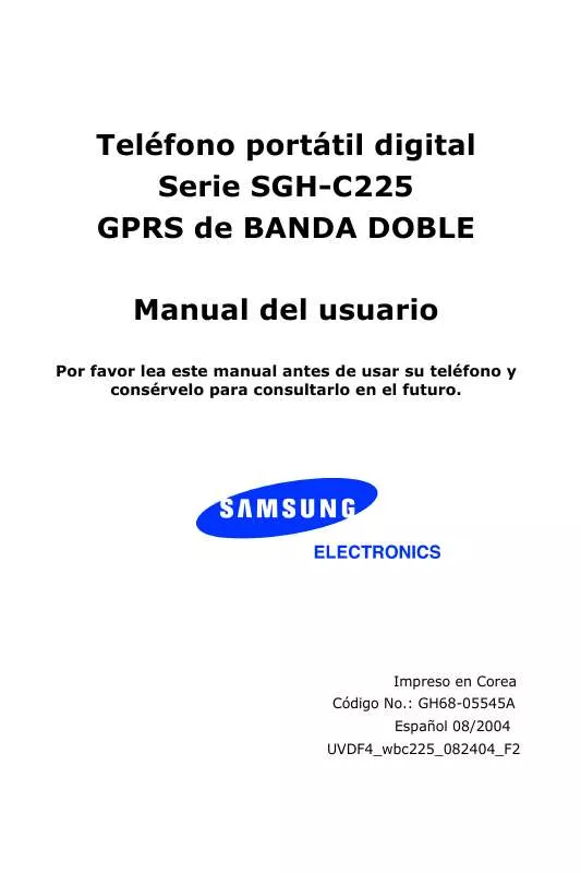 Mode d'emploi SAMSUNG SGH-C225