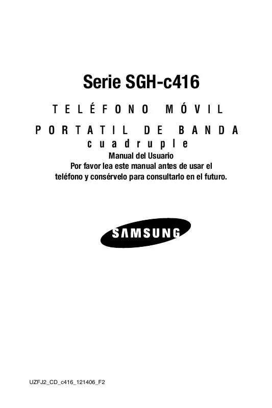 Mode d'emploi SAMSUNG SGH-C416