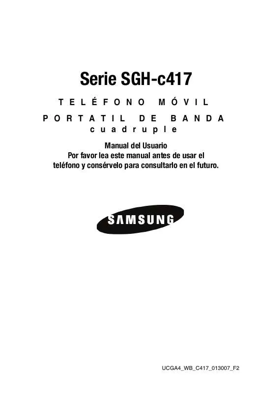 Mode d'emploi SAMSUNG SGH-C417