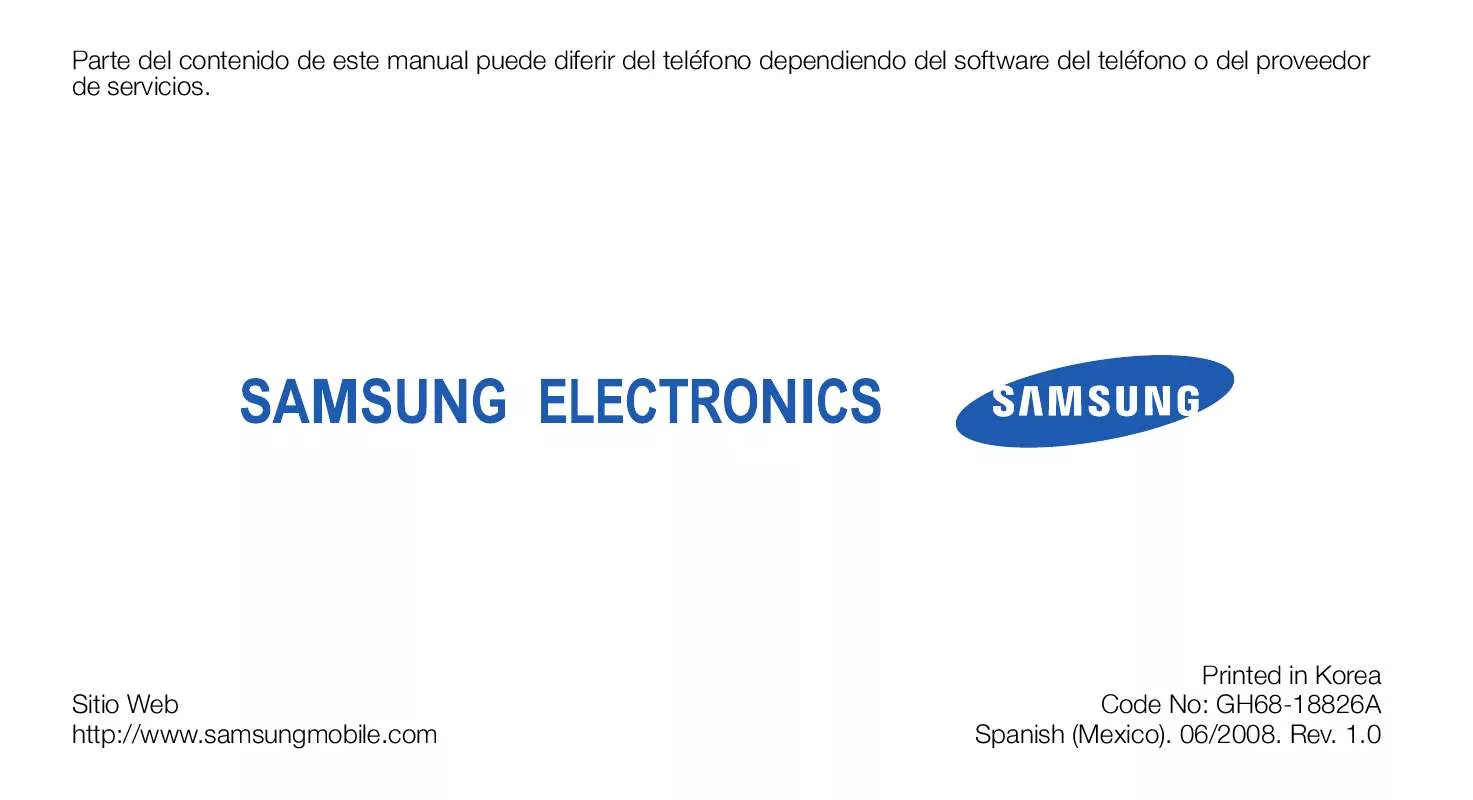 Mode d'emploi SAMSUNG SGH-E251