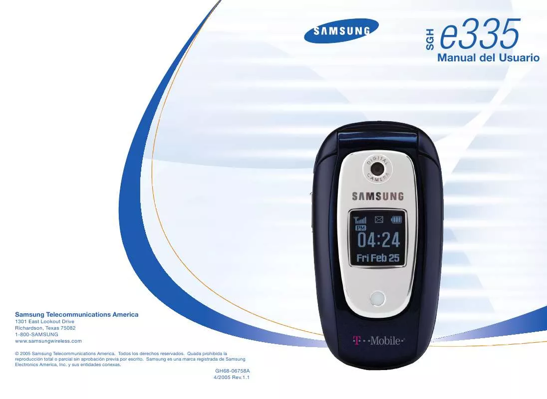 Mode d'emploi SAMSUNG SGH-E335