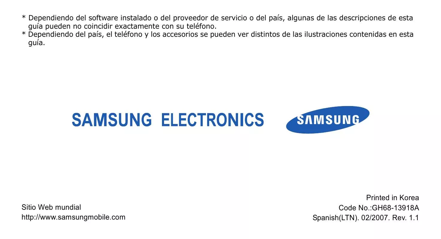 Mode d'emploi SAMSUNG SGH-E496