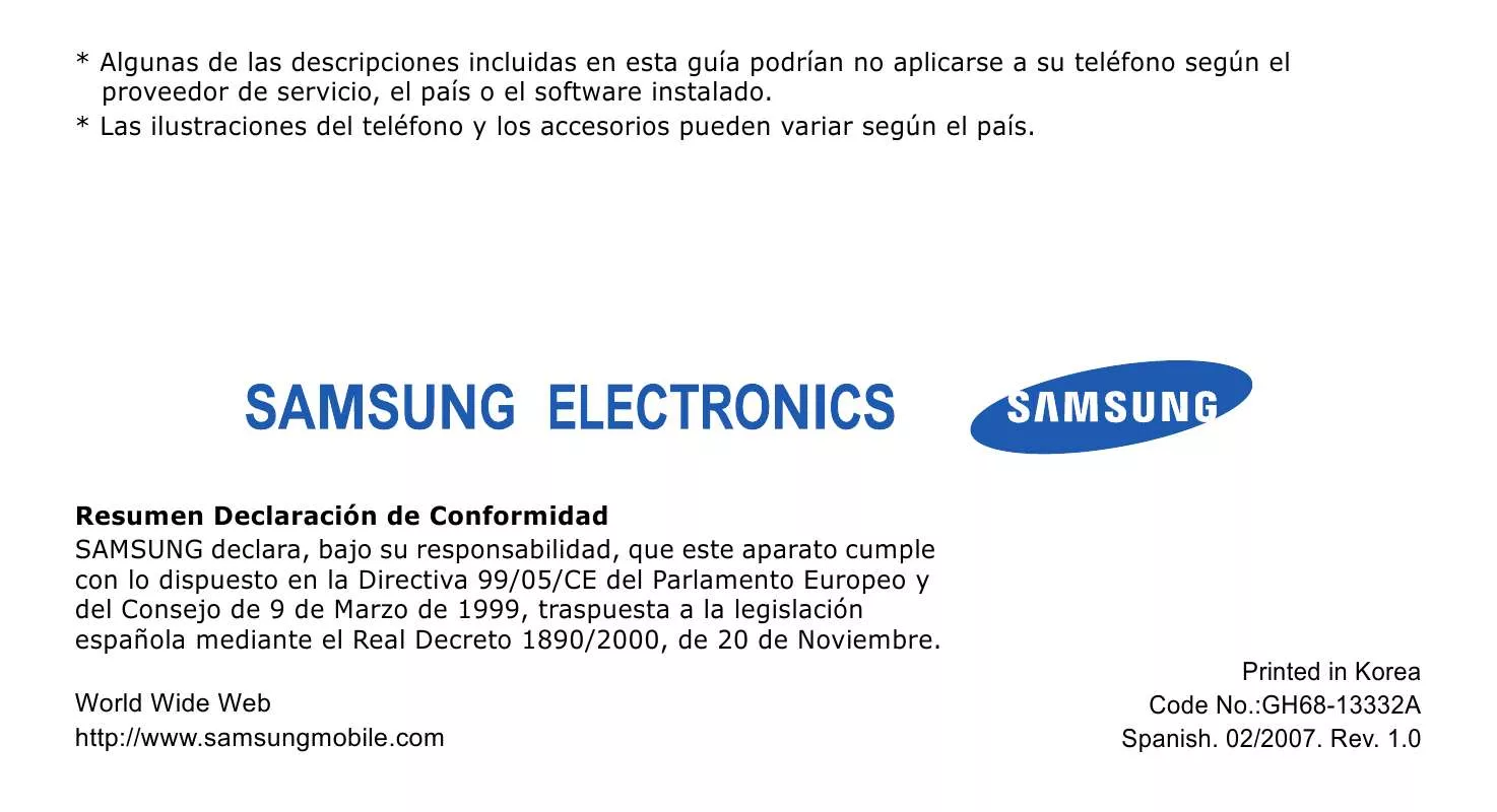 Mode d'emploi SAMSUNG SGH-E570