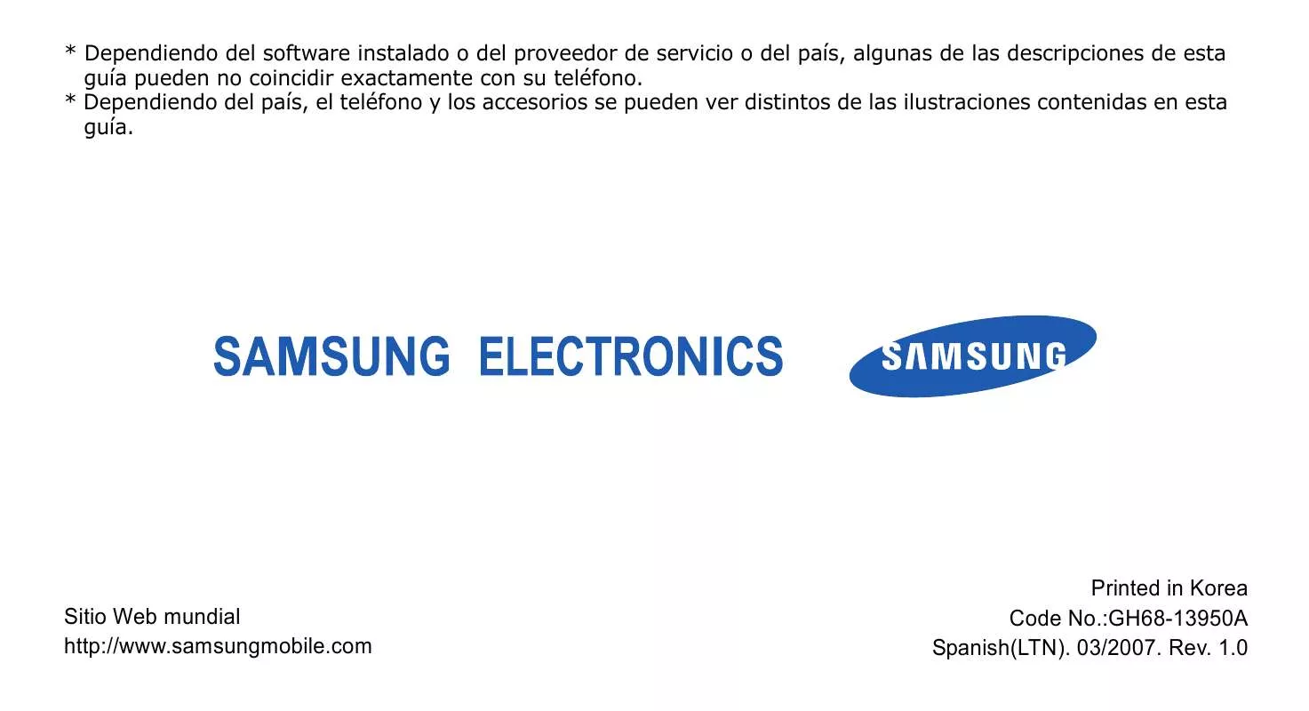 Mode d'emploi SAMSUNG SGH-E576