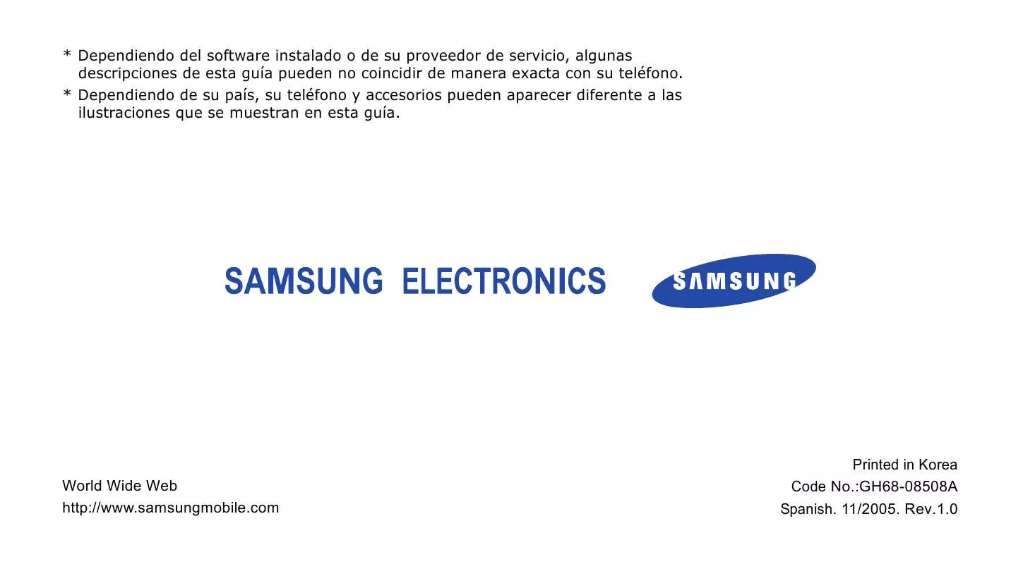 Mode d'emploi SAMSUNG SGH-E736