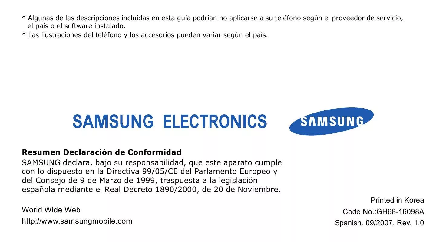 Mode d'emploi SAMSUNG SGH-F210L