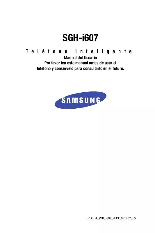 Mode d'emploi SAMSUNG SGH-I607