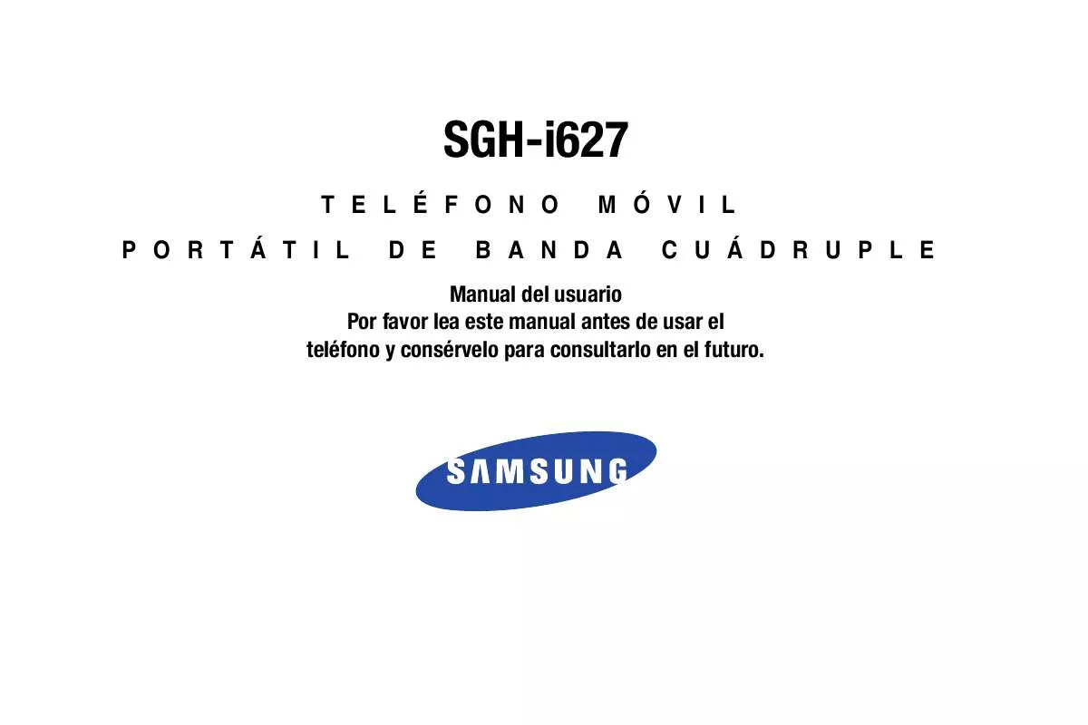 Mode d'emploi SAMSUNG SGH-I627