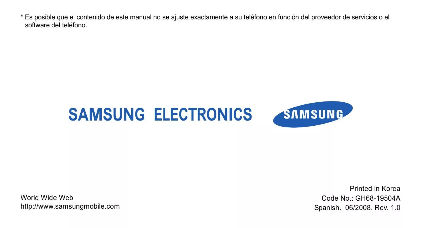 Mode d'emploi SAMSUNG SGH-L170