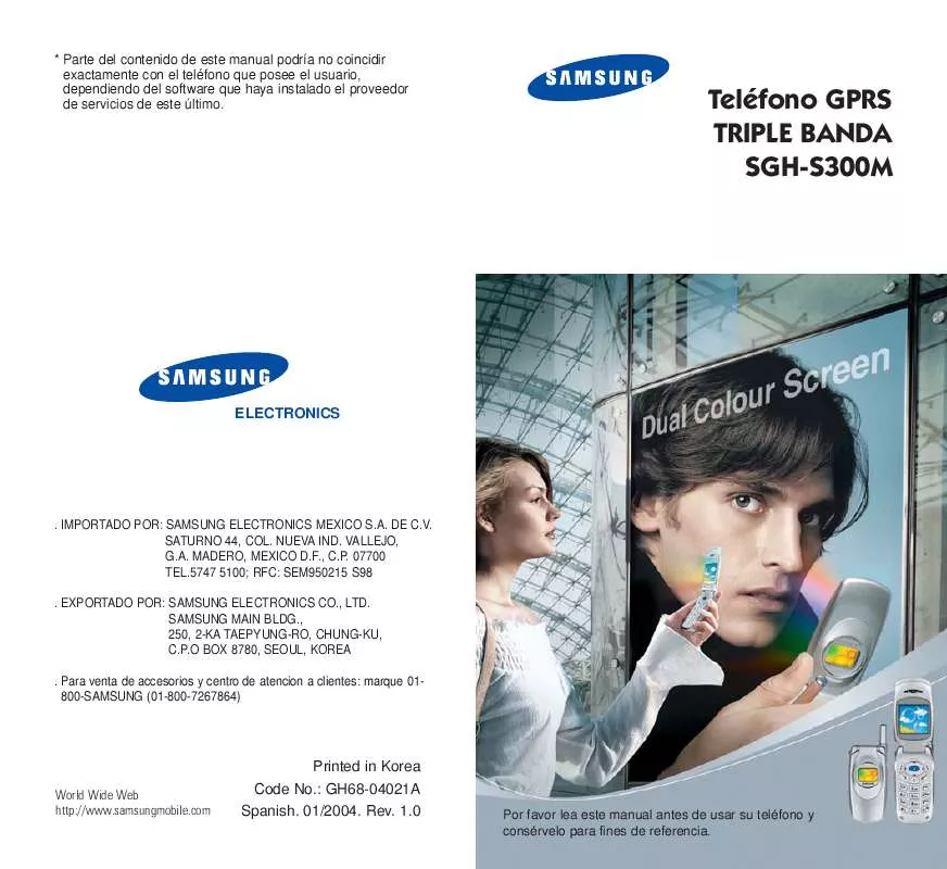 Mode d'emploi SAMSUNG SGH-S300