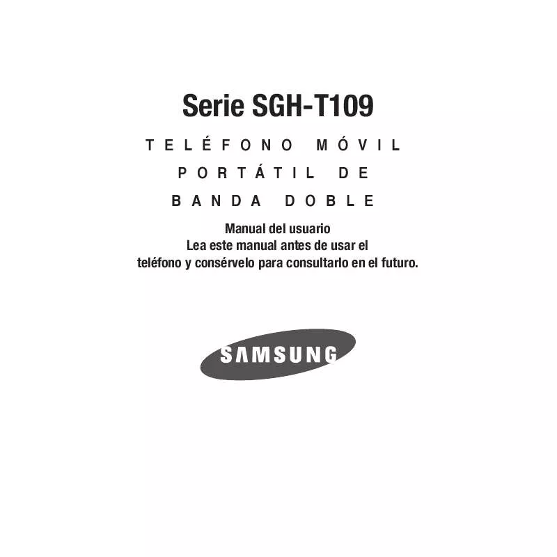 Mode d'emploi SAMSUNG SGH-T109