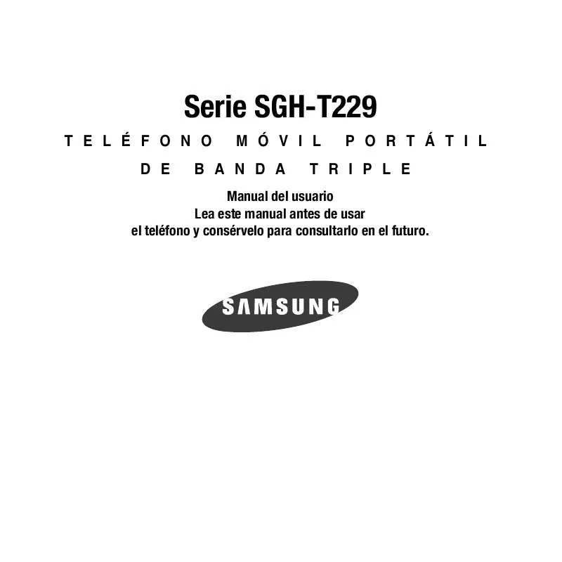 Mode d'emploi SAMSUNG SGH-T229