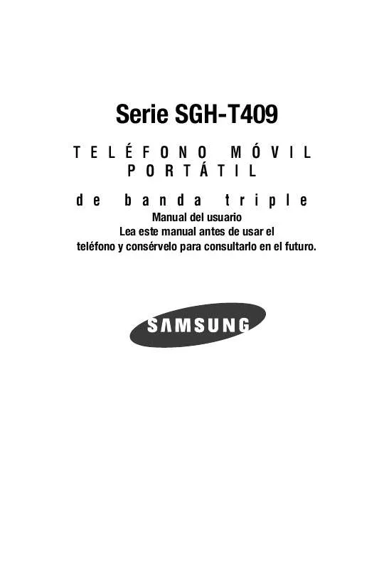 Mode d'emploi SAMSUNG SGH-T409