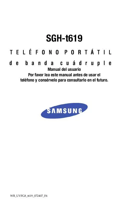 Mode d'emploi SAMSUNG SGH-T619