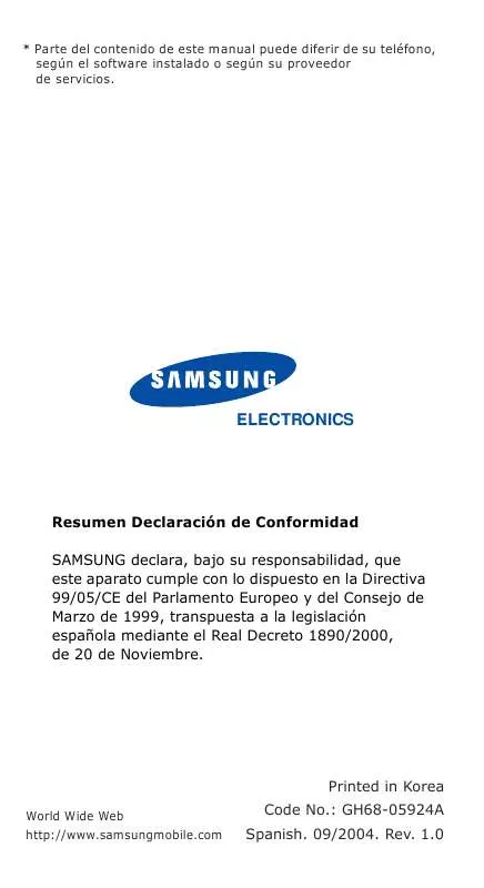 Mode d'emploi SAMSUNG SGH-X460