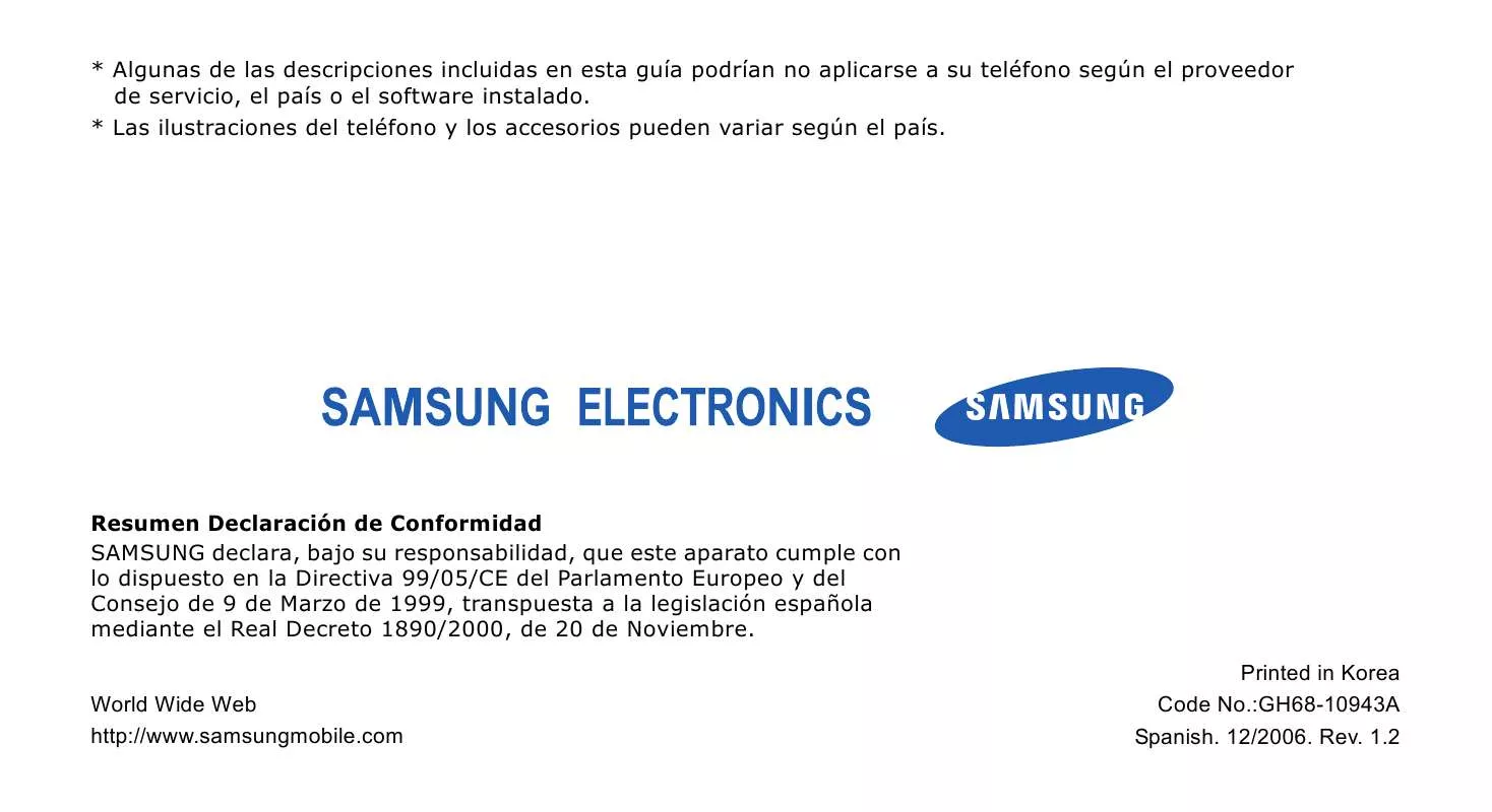 Mode d'emploi SAMSUNG SGH-X820