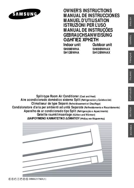 Mode d'emploi SAMSUNG SH-09BWHAX