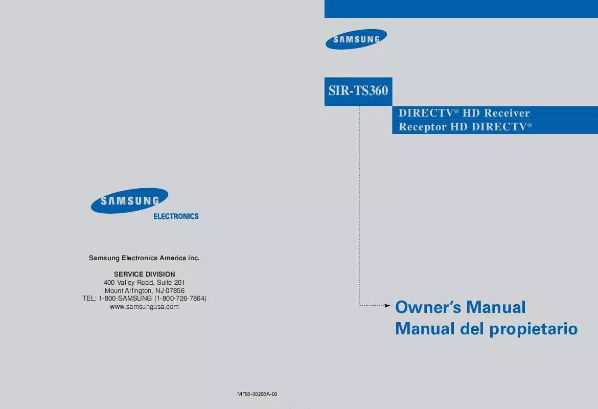 Mode d'emploi SAMSUNG SIR-TS360