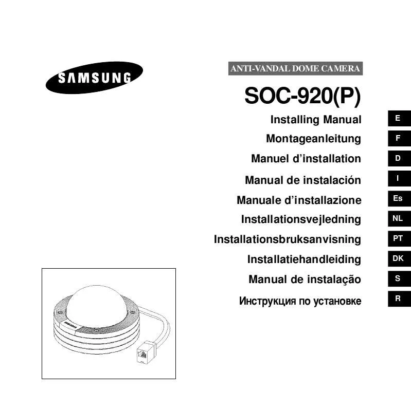 Mode d'emploi SAMSUNG SOC-920