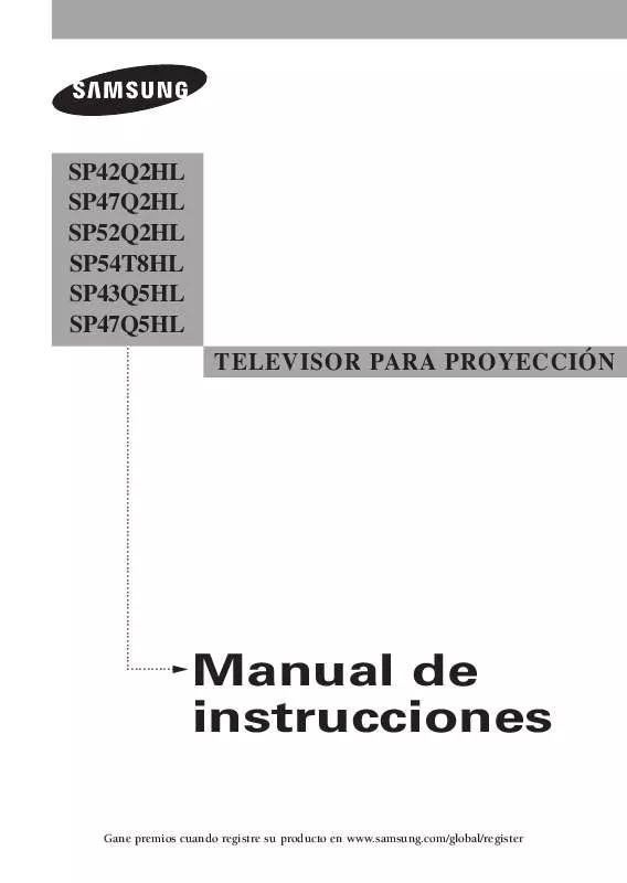 Mode d'emploi SAMSUNG SP-43Q5HL