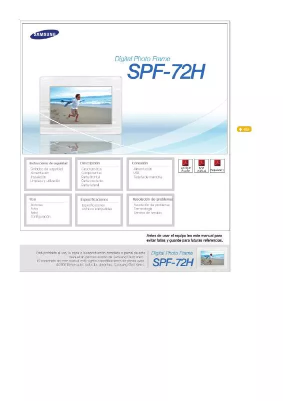 Mode d'emploi SAMSUNG SPF-72H