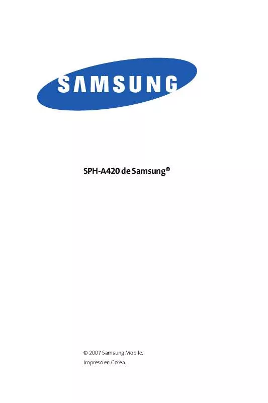 Mode d'emploi SAMSUNG SPH-A420