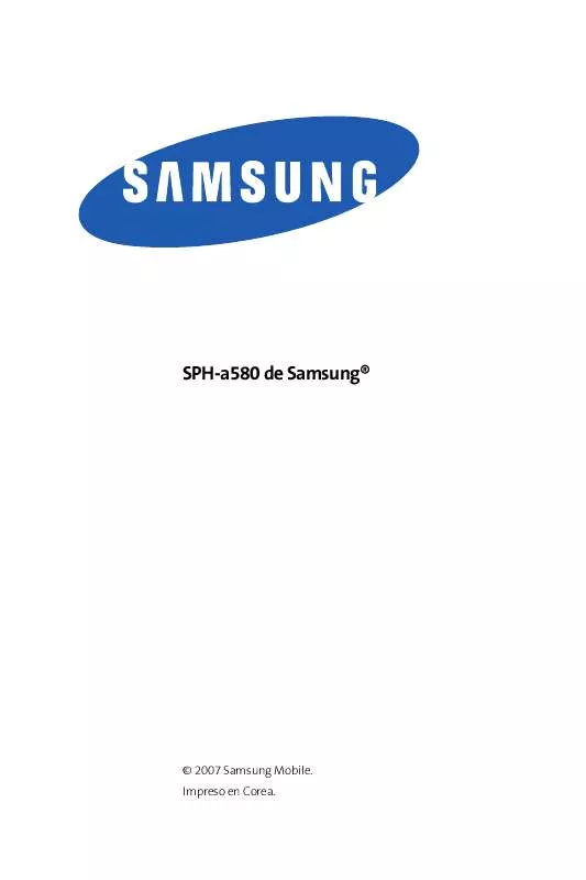 Mode d'emploi SAMSUNG SPH-A580