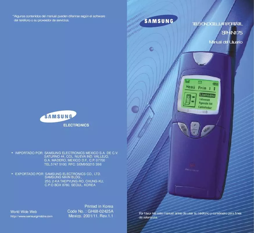 Mode d'emploi SAMSUNG SPH-N175