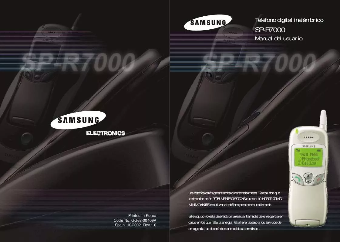 Mode d'emploi SAMSUNG SP-R7000