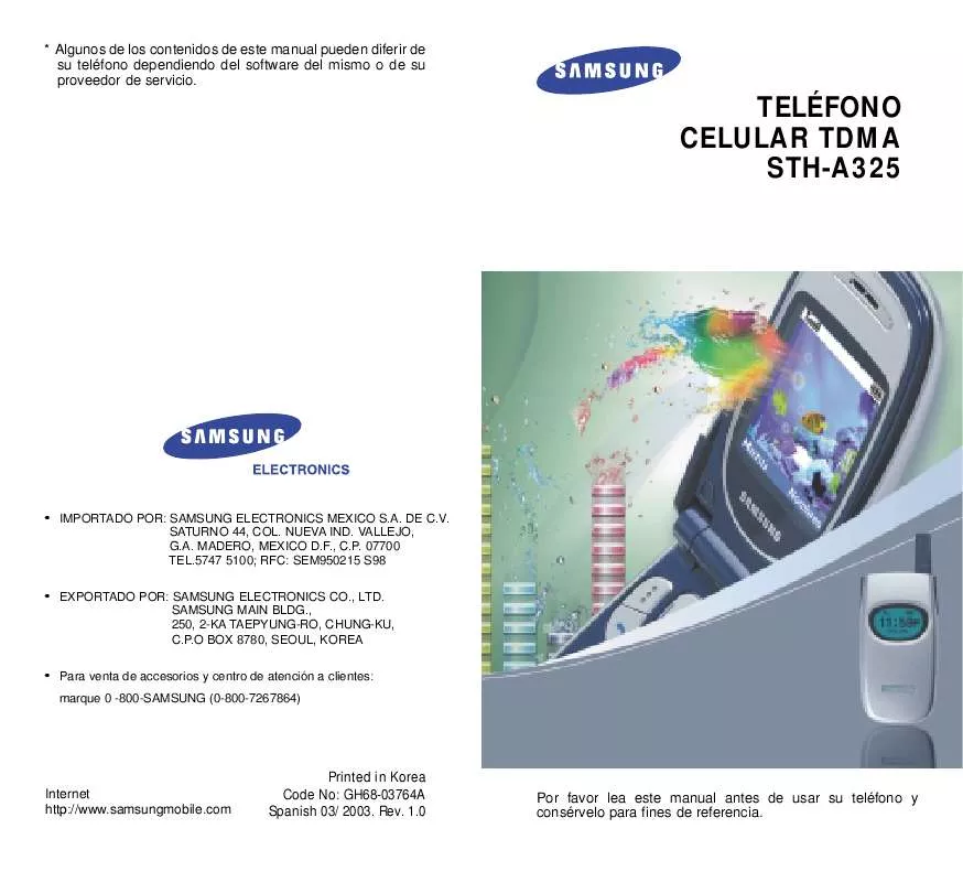 Mode d'emploi SAMSUNG STH-A325