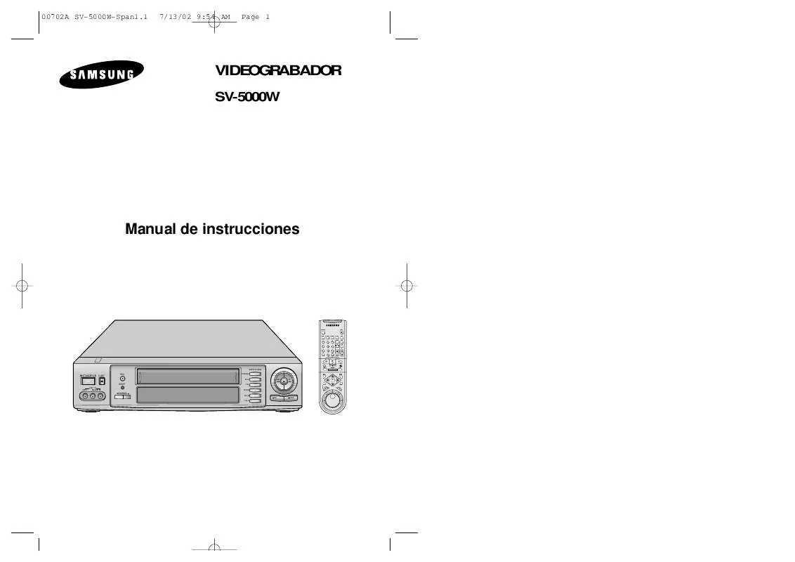 Mode d'emploi SAMSUNG SV-5000W