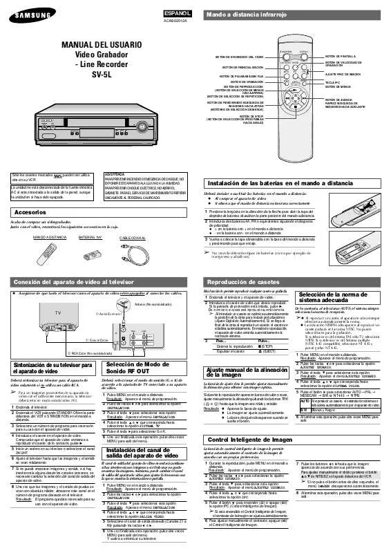 Mode d'emploi SAMSUNG SV-5L