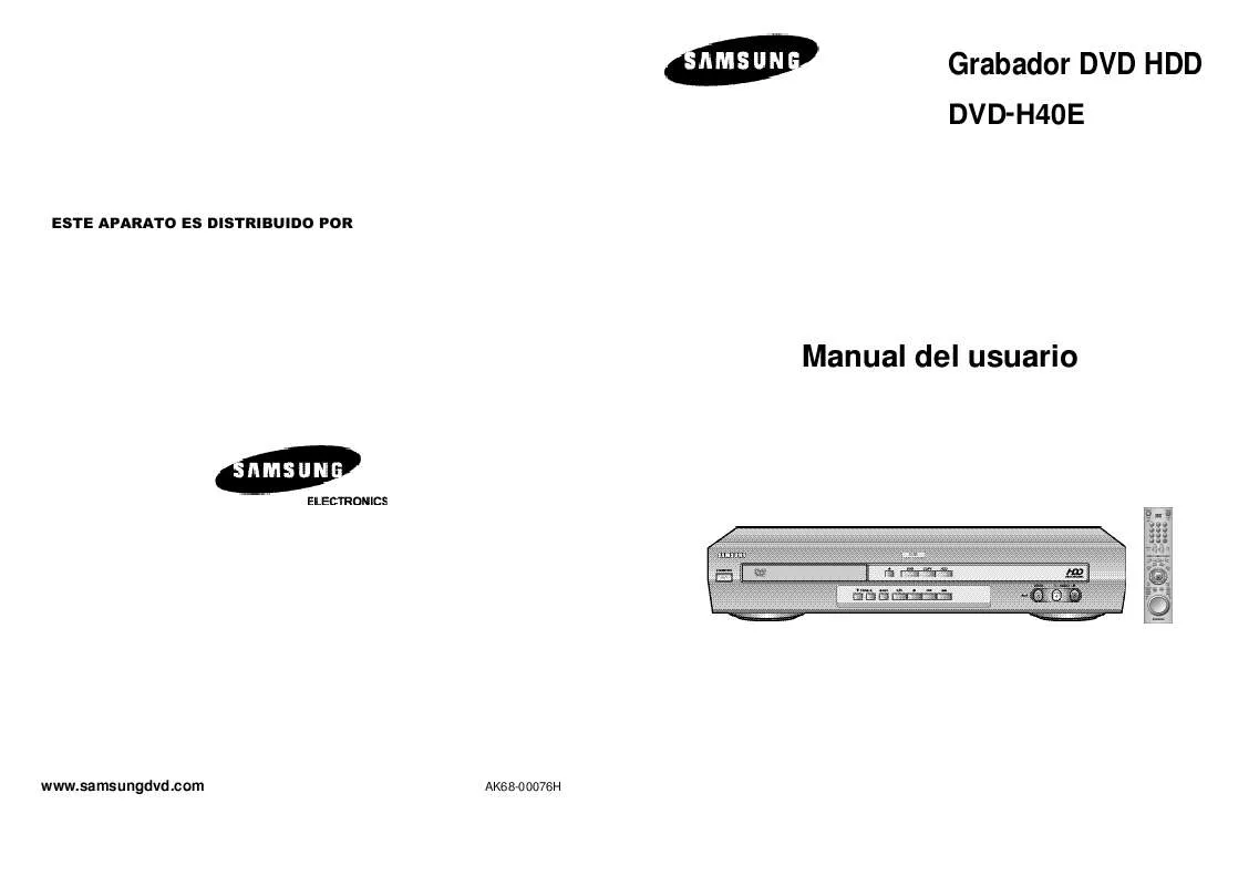 Mode d'emploi SAMSUNG SV-DVD40