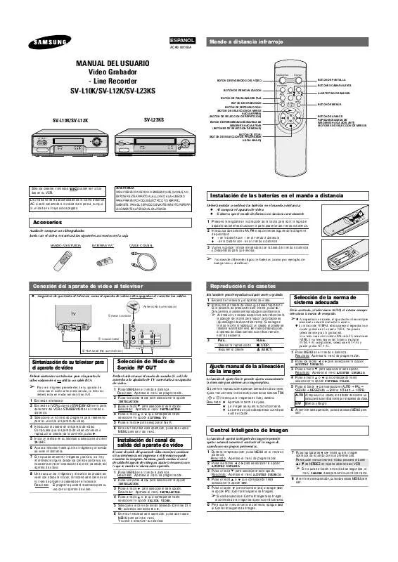 Mode d'emploi SAMSUNG SV-L12K