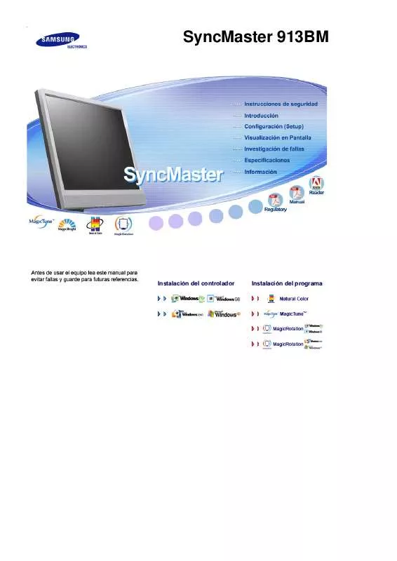 Mode d'emploi SAMSUNG SYNCMASTER 913BM