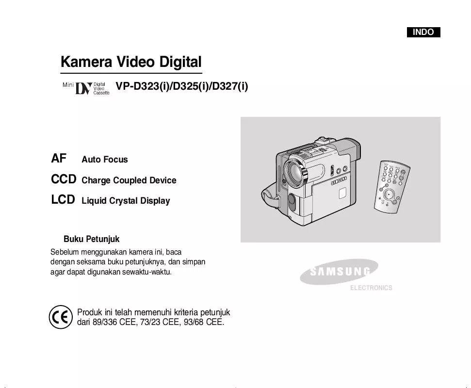 Mode d'emploi SAMSUNG VP-D 327I