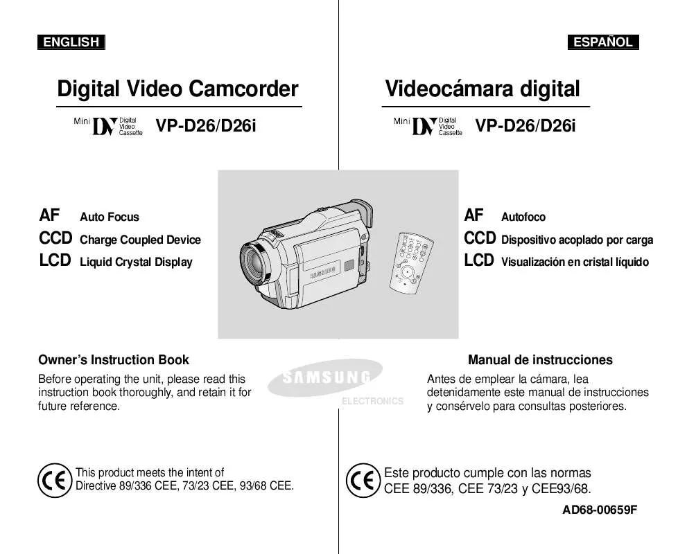 Mode d'emploi SAMSUNG VP-D26