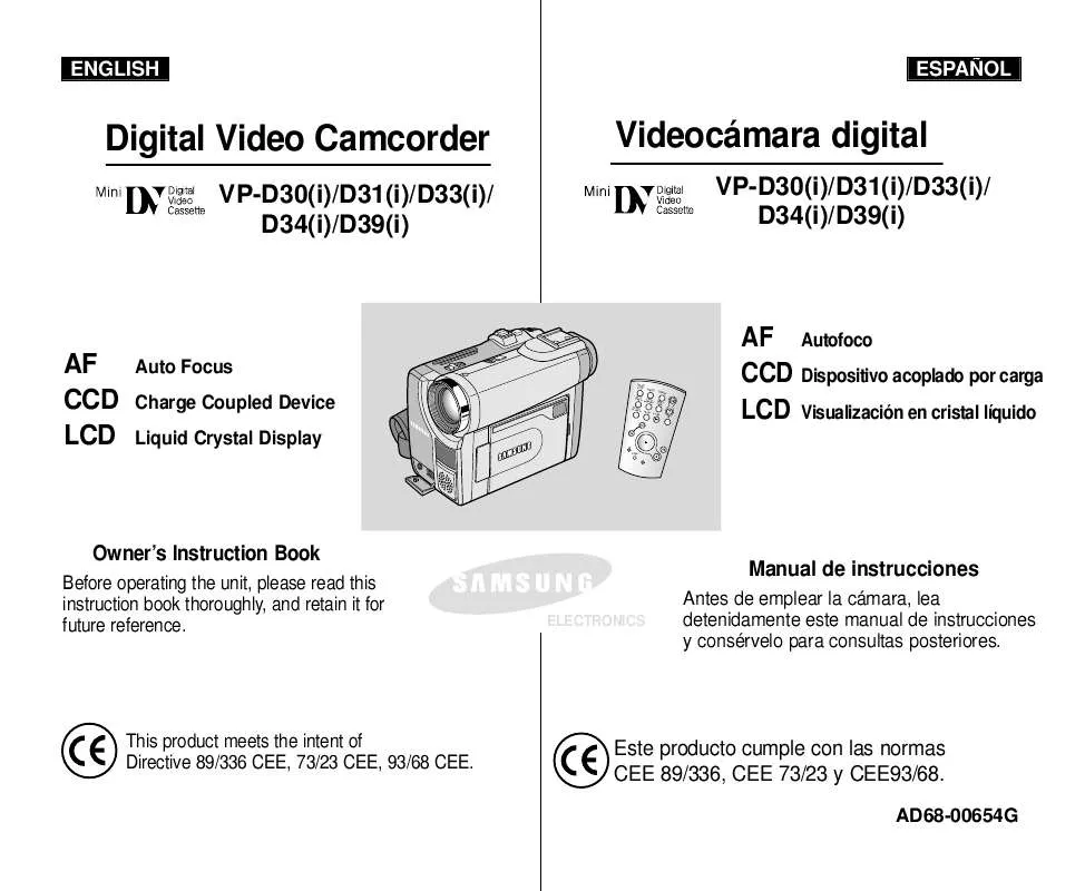 Mode d'emploi SAMSUNG VP-D30