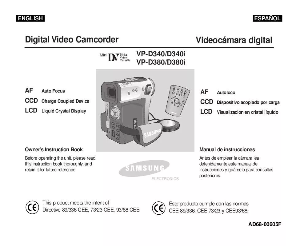 Mode d'emploi SAMSUNG VP-D340