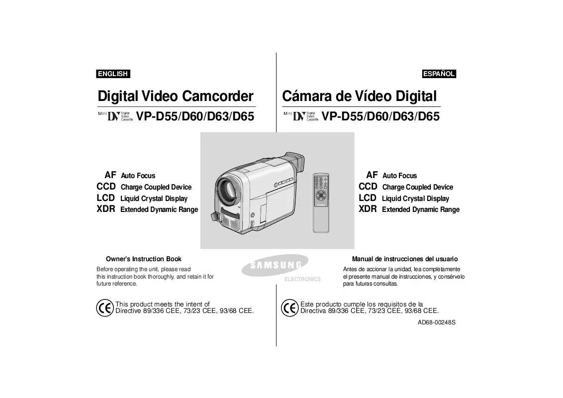 Mode d'emploi SAMSUNG VP-D55