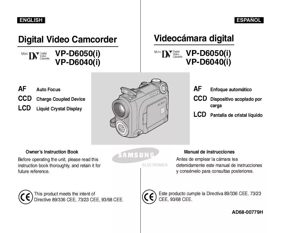 Mode d'emploi SAMSUNG VP-D6040I