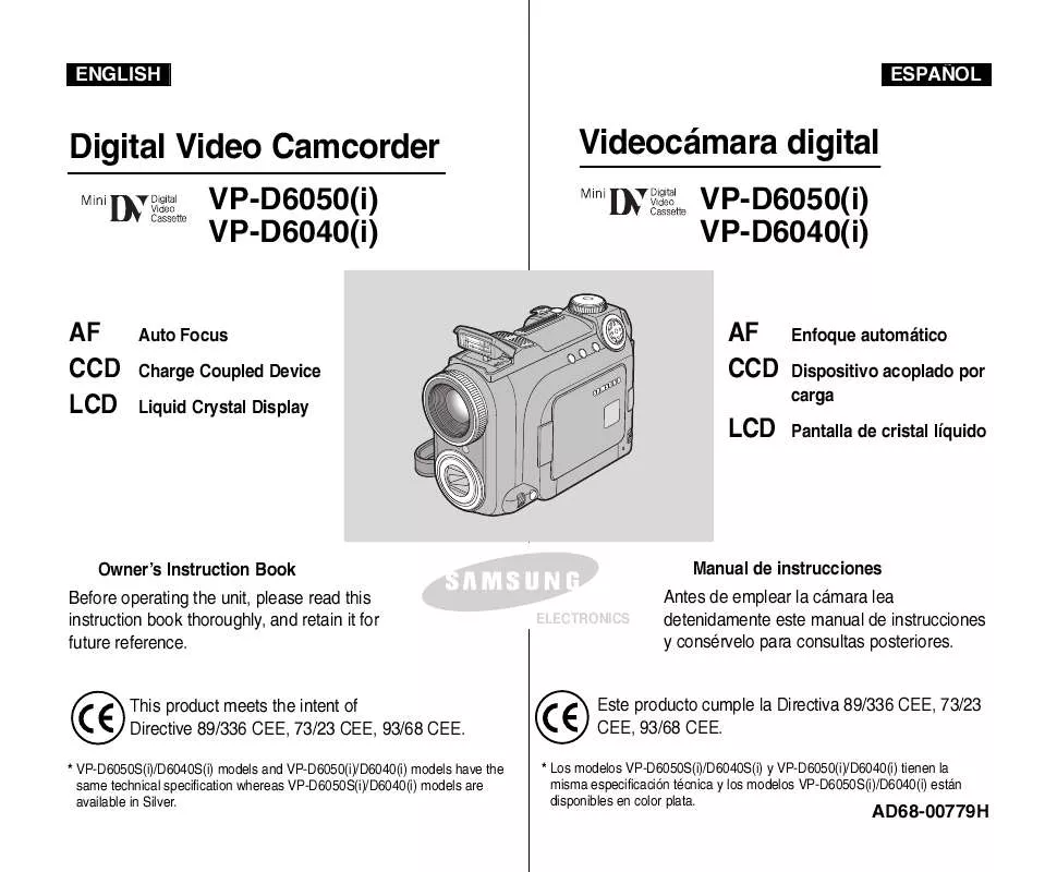 Mode d'emploi SAMSUNG VP-D6050