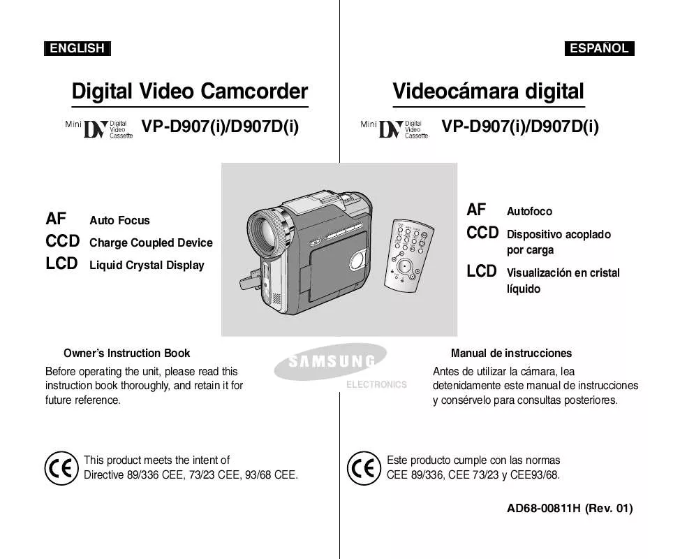 Mode d'emploi SAMSUNG VP-D907D